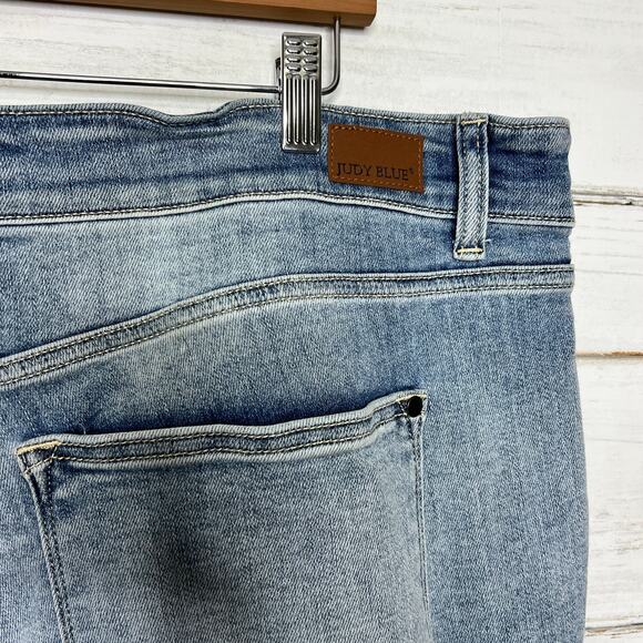 Judy Blue Mandy Wide Leg Cropped Stretch Denim Jeans Plus Size 24 - Picture 11 of 13